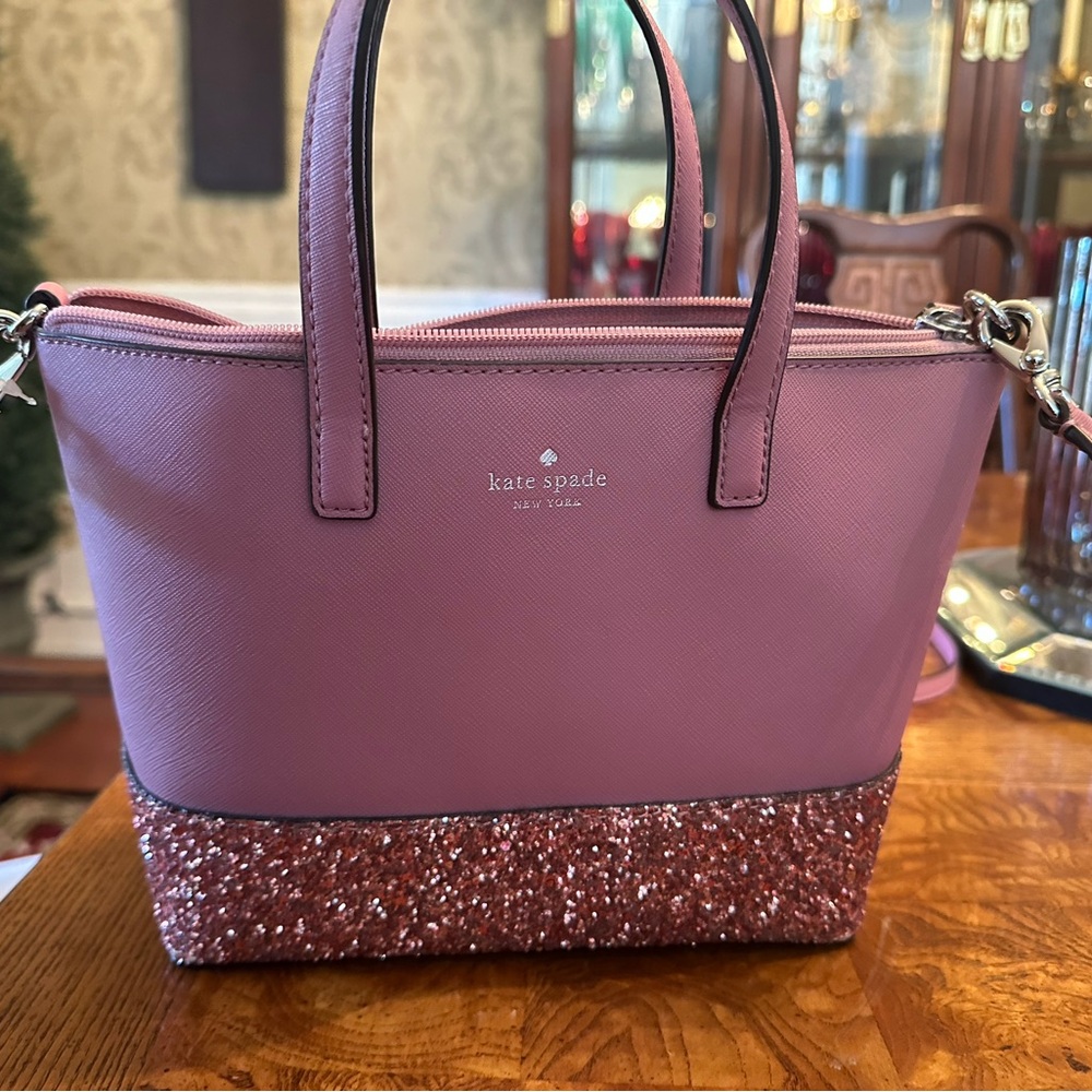 Kate Spade Purple Glitter Tote